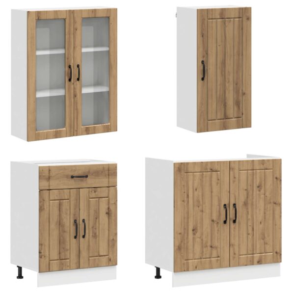 vidaXL Kuchynská jednotka LUCCA 8 pcs Dub artisan Kompozitné drevo – Obrázok 3