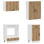 vidaXL Kuchynská jednotka LUCCA 8 pcs Dub artisan Kompozitné drevo – Obrázok 4