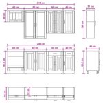 vidaXL Kuchynská jednotka LUCCA 8 pcs Dub artisan Kompozitné drevo – Obrázok 9