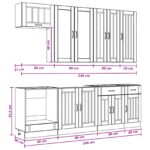 vidaXL Kuchynská jednotka LUCCA 8 pcs Biela s vysokým leskom – Obrázok 10