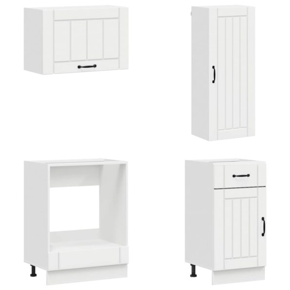 vidaXL Kuchynská jednotka LUCCA 8 pcs Biela s vysokým leskom – Obrázok 4