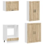vidaXL Kuchynská jednotka PORTO 8 pcs Dub sonoma Kompozitné drevo – Obrázok 4