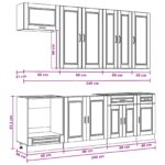 vidaXL Kuchynská jednotka PORTO 8 pcs Betónovo sivá Kompozitné drevo – Obrázok 9