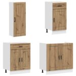 vidaXL Kuchynská jednotka PORTO 8 pcs Dub artisan Kompozitné drevo – Obrázok 3