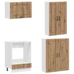 vidaXL Kuchynská jednotka PORTO 8 pcs Dub artisan Kompozitné drevo – Obrázok 4