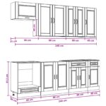 vidaXL Kuchynská jednotka PORTO 8 pcs Sivý Sonoma Kompozitné drevo – Obrázok 9