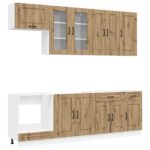 vidaXL Kuchynská jednotka KALMAR 8 pcs Dub artisan Kompozitné drevo – Obrázok 2