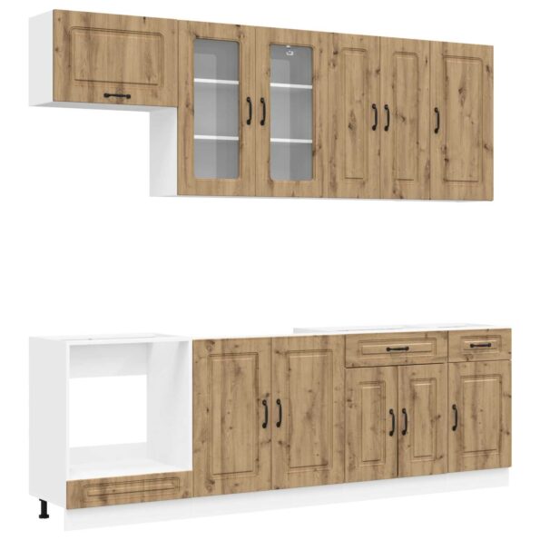 vidaXL Kuchynská jednotka KALMAR 8 pcs Dub artisan Kompozitné drevo – Obrázok 2
