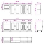 vidaXL Kuchynská jednotka KALMAR 8 pcs Dub artisan Kompozitné drevo – Obrázok 9