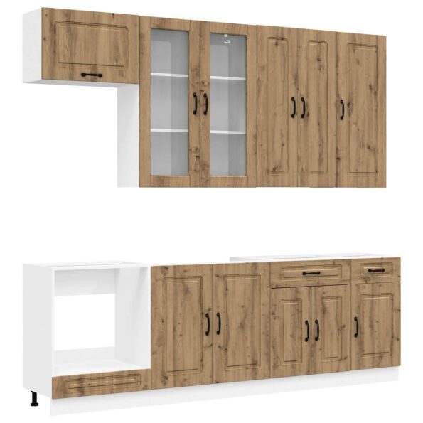 vidaXL Kuchynská jednotka KALMAR 8 pcs Dub artisan Kompozitné drevo – Obrázok 2