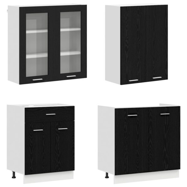 vidaXL Kuchynská jednotka LYON 8 pcs Čierny dub Kompozitné drevo – Obrázok 3