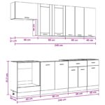 vidaXL Kuchynská jednotka LYON 8 pcs Dub artisan Kompozitné drevo – Obrázok 10