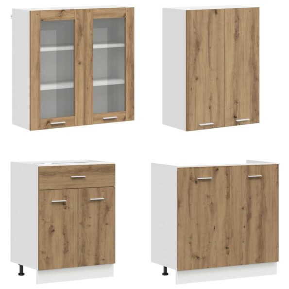 vidaXL Kuchynská jednotka LYON 8 pcs Dub artisan Kompozitné drevo – Obrázok 3