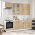 vidaXL Kuchynská jednotka LYON 8 pcs Dub sonoma Kompozitné drevo