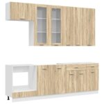 vidaXL Kuchynská jednotka LYON 8 pcs Dub sonoma Kompozitné drevo – Obrázok 2