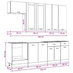 vidaXL Kuchynská jednotka LYON 8 pcs Dub artisan Kompozitné drevo – Obrázok 10