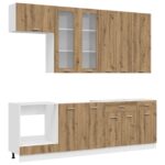 vidaXL Kuchynská jednotka LYON 8 pcs Dub artisan Kompozitné drevo – Obrázok 2