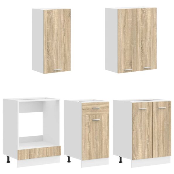 vidaXL Kuchynská jednotka LYON 5 pcs Dub sonoma Kompozitné drevo – Obrázok 3
