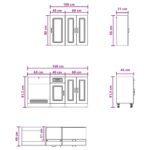 vidaXL Kuchynská jednotka KALMAR 5 pcs Dymový dub Kompozitné drevo – Obrázok 7