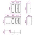 vidaXL Kuchynská jednotka KALMAR 5 pcs Biela Kompozitné drevo – Obrázok 7