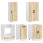 vidaXL Kuchynská jednotka KALMAR 5 pcs Dub sonoma Kompozitné drevo – Obrázok 3