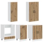 vidaXL Kuchynská jednotka KALMAR 5 pcs Dub artisan Kompozitné drevo – Obrázok 3