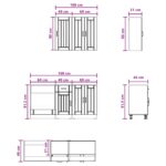 vidaXL Kuchynská jednotka LUCCA 5 pcs Čierna Kompozitné drevo – Obrázok 7