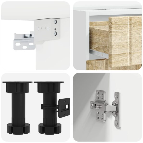 vidaXL Kuchynská jednotka LUCCA 5 pcs Dub sonoma Kompozitné drevo – Obrázok 4
