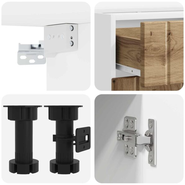 vidaXL Kuchynská jednotka LUCCA 5 pcs Dub artisan Kompozitné drevo – Obrázok 4