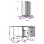 vidaXL Kuchynská jednotka LUCCA 5 pcs Betónovo sivá Kompozitné drevo – Obrázok 8