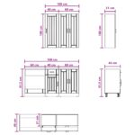 vidaXL Kuchynská jednotka LUCCA 5 pcs Staré drevo Kompozitné drevo – Obrázok 7