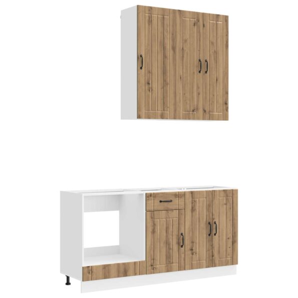vidaXL Kuchynská jednotka LUCCA 5 pcs Dub artisan Kompozitné drevo – Obrázok 2