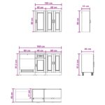 vidaXL Kuchynská jednotka PORTO 5 pcs Dub artisan Kompozitné drevo – Obrázok 8