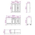 vidaXL Kuchynská jednotka PORTO 5 pcs Betónovo sivá Kompozitné drevo – Obrázok 7