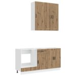 vidaXL Kuchynská jednotka PORTO 5 pcs Dub artisan Kompozitné drevo – Obrázok 2