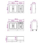 vidaXL Kuchynská jednotka KALMAR 4 pcs Betónovo sivá Kompozitné drevo – Obrázok 6