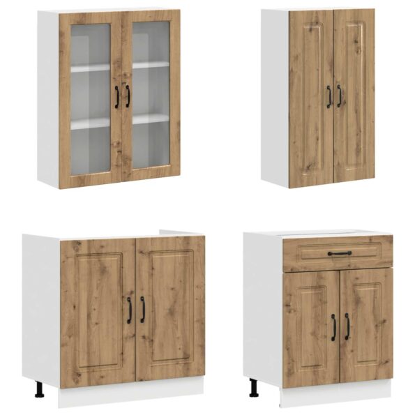 vidaXL Kuchynská jednotka KALMAR 4 pcs Dub artisan Kompozitné drevo – Obrázok 3