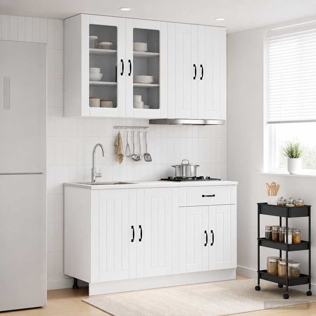 3438319_1.jpg vidaXL Kuchynská jednotka LUCCA 4 pcs Biela s vysokým leskom – Obrázok 1