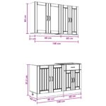 vidaXL Kuchynská jednotka LUCCA 4 pcs Biela s vysokým leskom – Obrázok 8