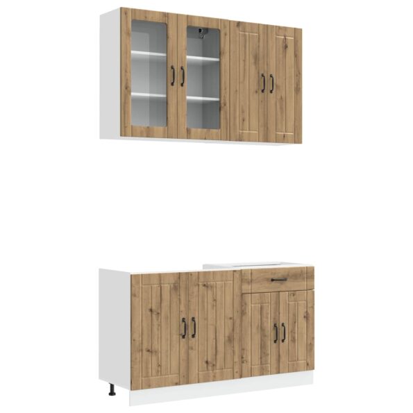 vidaXL Kuchynská jednotka LUCCA 4 pcs Dub artisan Kompozitné drevo – Obrázok 2