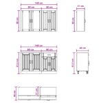 vidaXL Kuchynská jednotka LUCCA 4 pcs Dub artisan Kompozitné drevo – Obrázok 7