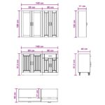 vidaXL Kuchynská jednotka LUCCA 4 pcs Dub artisan Kompozitné drevo – Obrázok 7