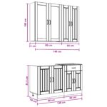 vidaXL Kuchynská jednotka LUCCA 4 pcs Dub artisan Kompozitné drevo – Obrázok 8