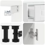 vidaXL Kuchynská jednotka PORTO 4 pcs Biela s vysokým leskom – Obrázok 4