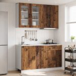 vidaXL Kuchynská jednotka PORTO 4 pcs Staré drevo Kompozitné drevo