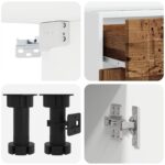 vidaXL Kuchynská jednotka PORTO 4 pcs Staré drevo Kompozitné drevo – Obrázok 4