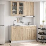 vidaXL Kuchynská jednotka LYON 4 pcs Dub sonoma Kompozitné drevo