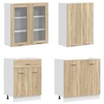 vidaXL Kuchynská jednotka LYON 4 pcs Dub sonoma Kompozitné drevo – Obrázok 3