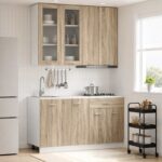 vidaXL Kuchynská jednotka LYON 4 pcs Dub sonoma Kompozitné drevo