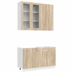 vidaXL Kuchynská jednotka LYON 4 pcs Dub sonoma Kompozitné drevo – Obrázok 2